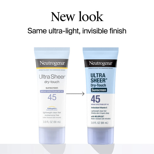 Neutrogena® Ultra Sheer Dry-Touch Sunscreen Lotion Broad Spectrum SPF 45, 3 Fl. Oz - US 6108