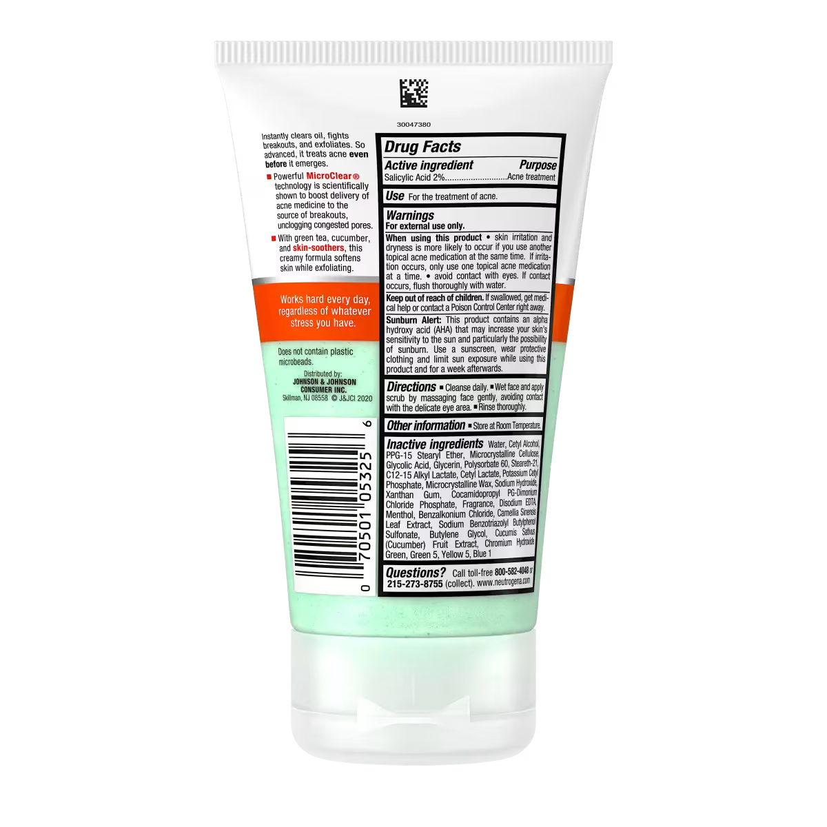 Neutrogena® Oil-Free Acne Stress Control Power-Clear Scrub, 4.2 Fl. Oz - US 6686