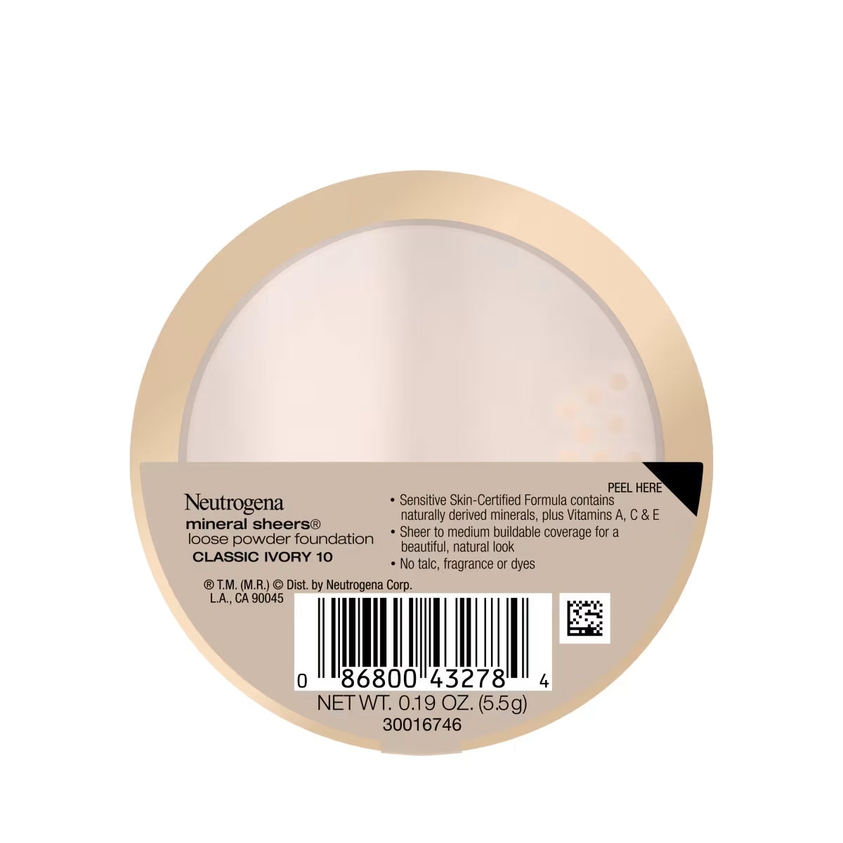 Neutrogena Mineral Sheers Loose Powder Foundation, Classical Ivory 10, 0.19 Oz - US 5111
