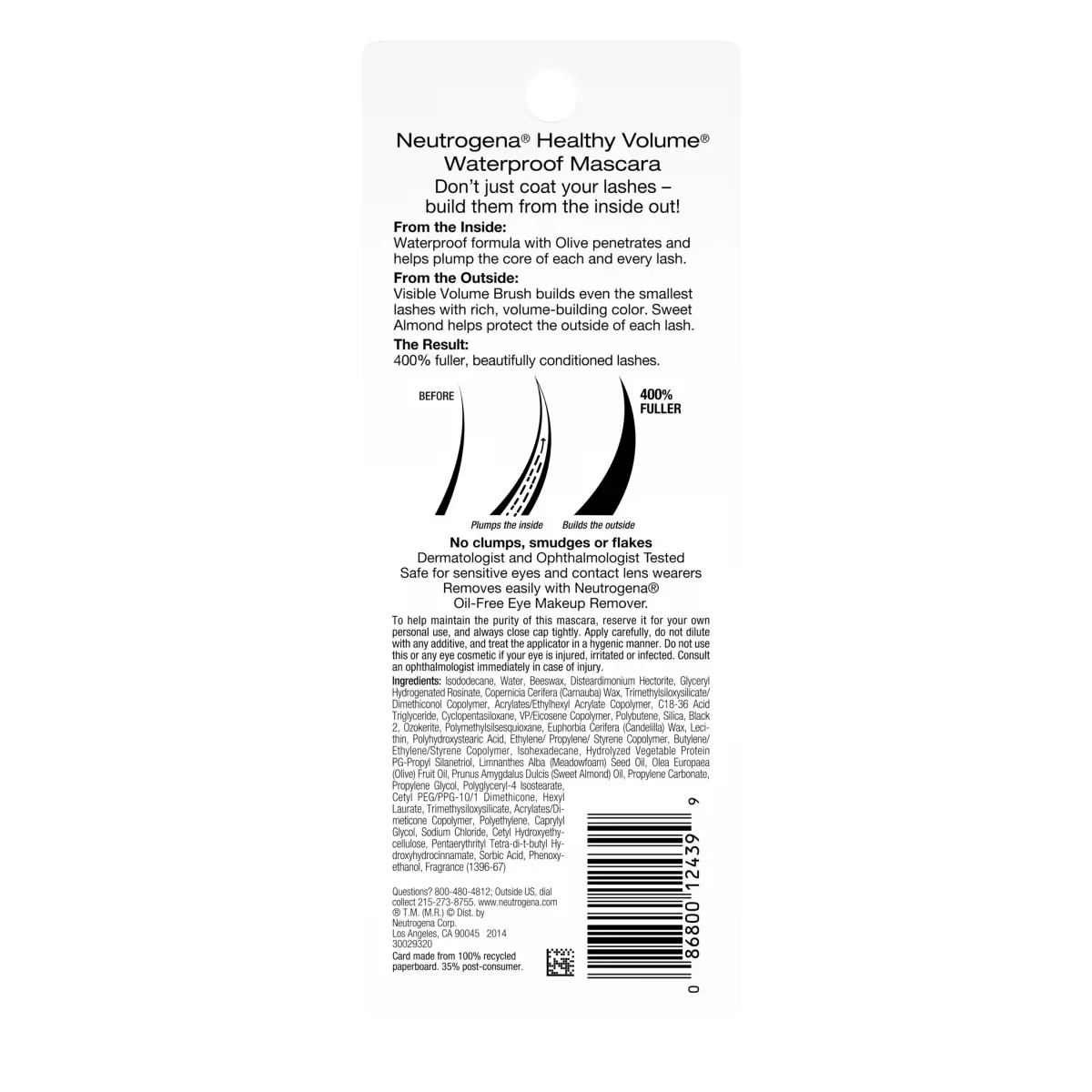 Neutrogena® Healthy Volume Waterproof Mascara, Carbon Black 06, .21 Oz - US 3333