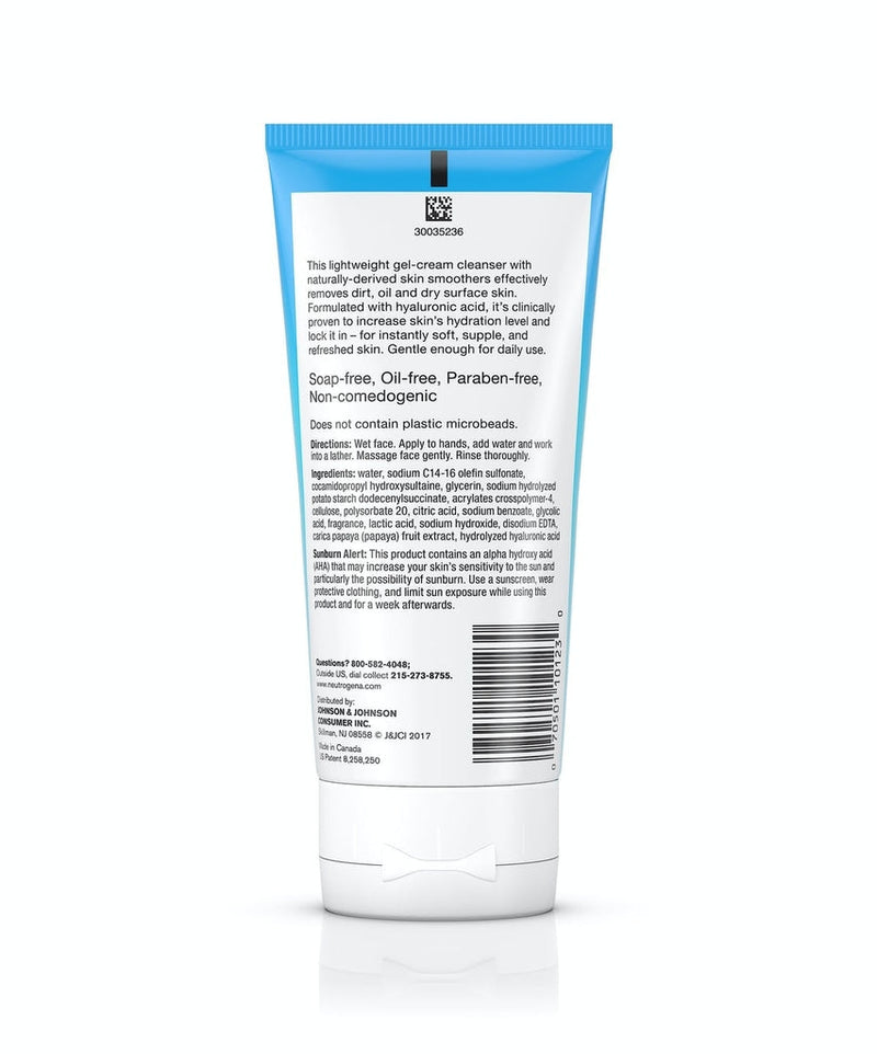 Gel Esfoliante Neutrogena Hydro Boost Daily Gel Cream Exfoliating Cleanser with Hyaluronic Acid 141g