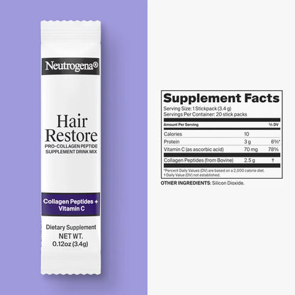 Neutrogena® Hair Restore Pro-Collagen Peptide Supplement, 20 Packs - US 7859