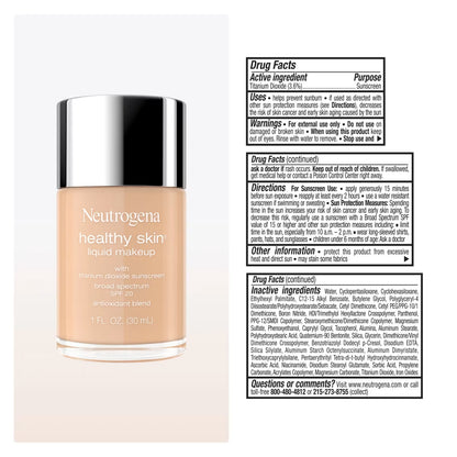 Neutrogena® Healthy Skin Liquid Foundation Makeup Broad Spectrum SPF 20, 220C Cool Nude, 1 Fl. Oz - US 4619