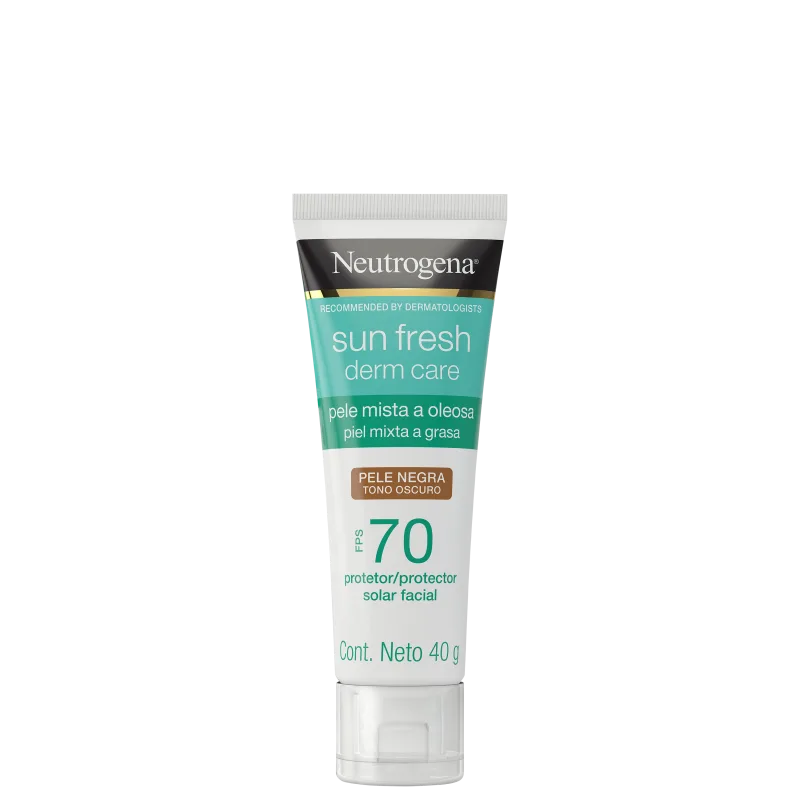 Neutrogena Sun Fresh Derm Care FPS 70 Pele Negra - Protetor Solar Facial 40g