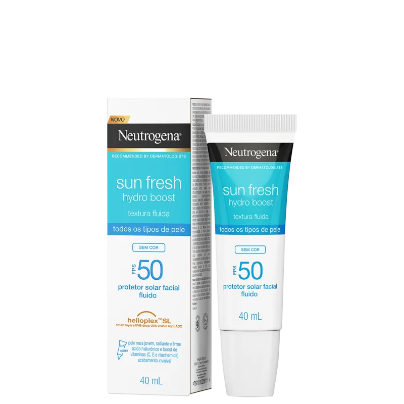 Neutrogena Sun Fresh Hydro Boost FPS50 Sem Cor - Protetor Solar Facial 40ml