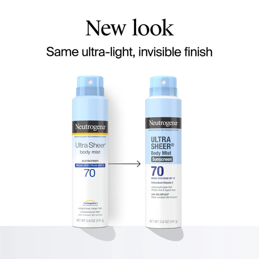 Neutrogena® Ultra Sheer Body Mist Sunscreen Broad Spectrum SPF 70, 5 Oz - US 0371
