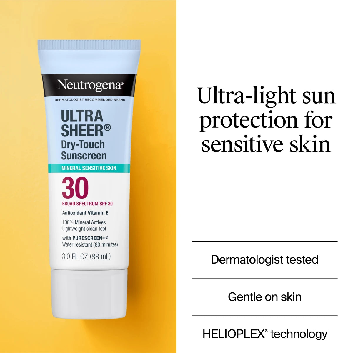 Neutrogena® Mineral Ultra Sheer Dry-Touch SPF 30 Sunscreen Lotion, 3.0 Fl. Oz - US 0990