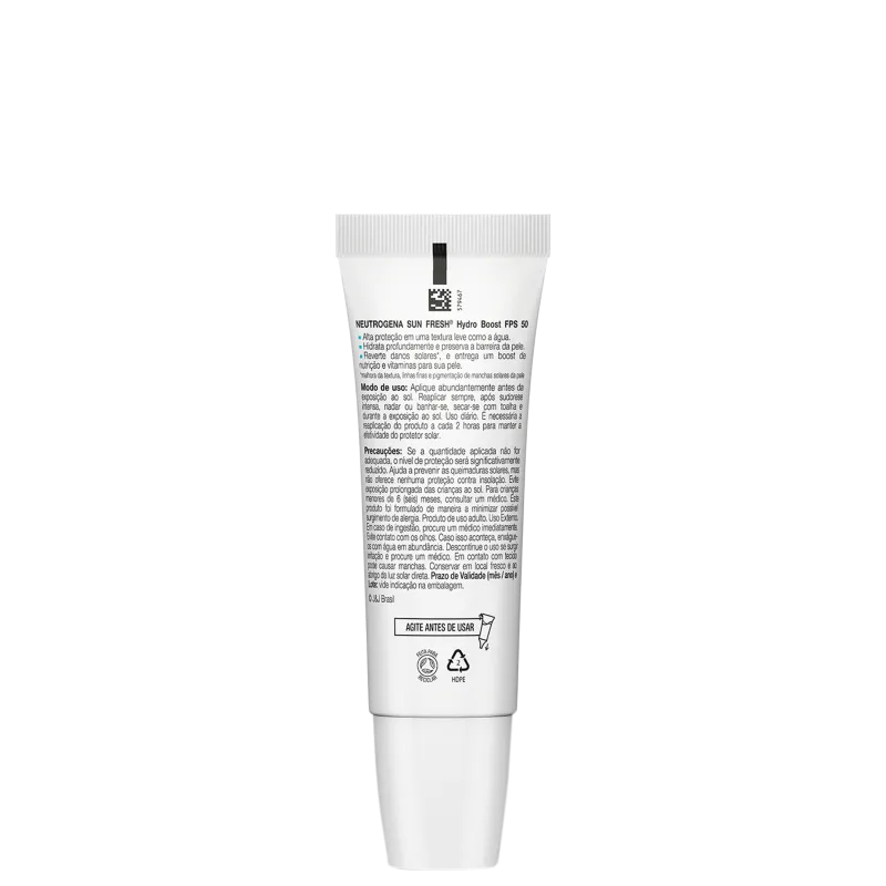 Neutrogena Sun Fresh Hydro Boost FPS50 Sem Cor - Protetor Solar Facial 40ml