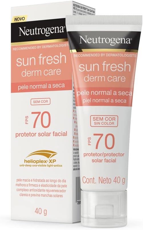 Protetor Solar Neutrogena Sunfresh Derm Care Dry Skin Sem Cor FPS 70 40g