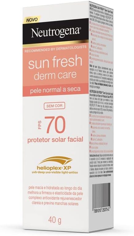 Protetor Solar Neutrogena Sunfresh Derm Care Dry Skin Sem Cor FPS 70 40g
