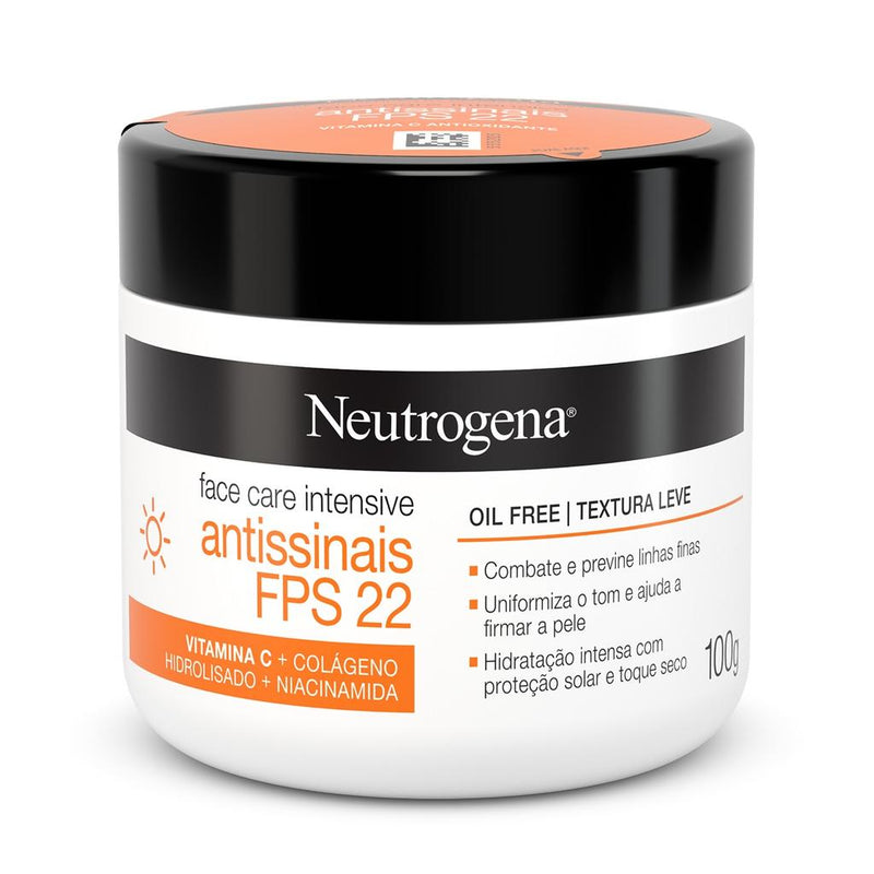 Creme Facial Neutrogena Antissinais Face Care Intensive Oil Free FPS22 100g