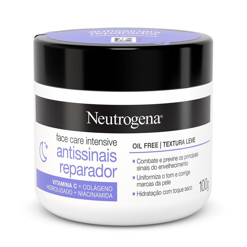 Creme Facial Antissinais Face Care Intensive Reparador Oil Free 100g