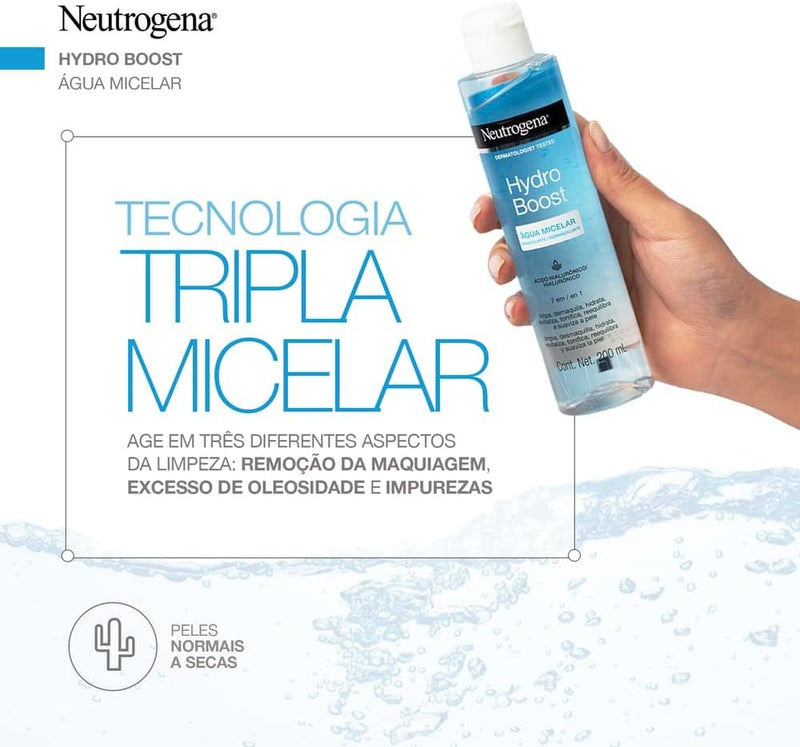 Neutrogena Água Micelar Demaquilante Hydro Boost, 200ml