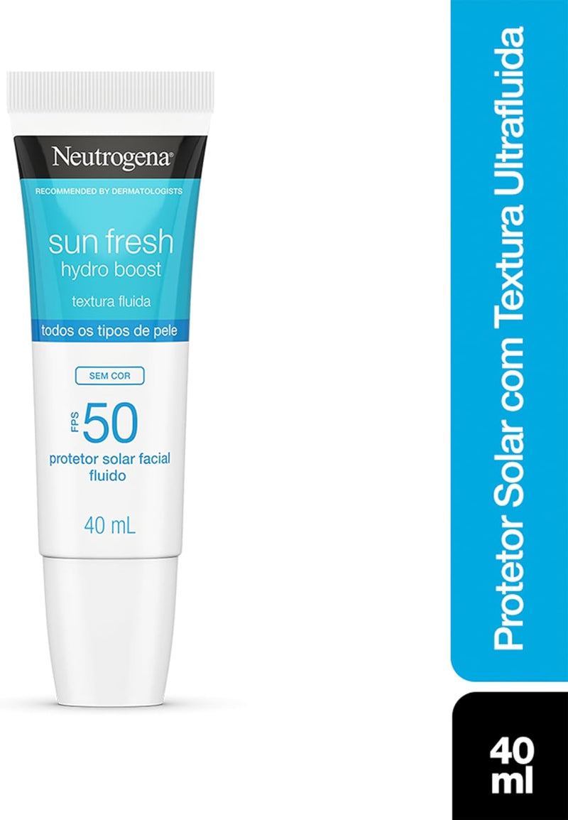 Protetor Solar Neutrogena Sun Fresh Hydro Boost Sem Cor FPS 50 40mL