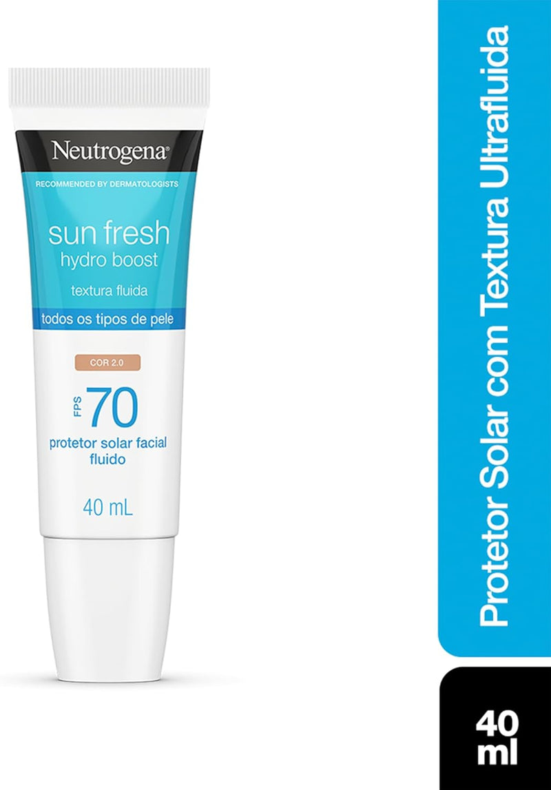 Protetor Solar Neutrogena Sun Fresh Hydro Boost Cor 2.0 FPS 70 40mL