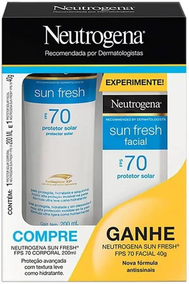 Neutrogena Promopack Corporal Fps70 200ml E Neutrogena Sun Fresh Facial Fps70 40g