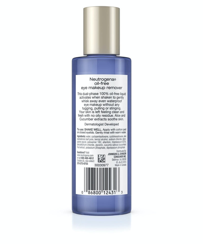 Demaquilante para Olhos Gentle Oil-Free Liquid Eye Makeup Remover for Waterproof Mascara Neutrogena 112ml