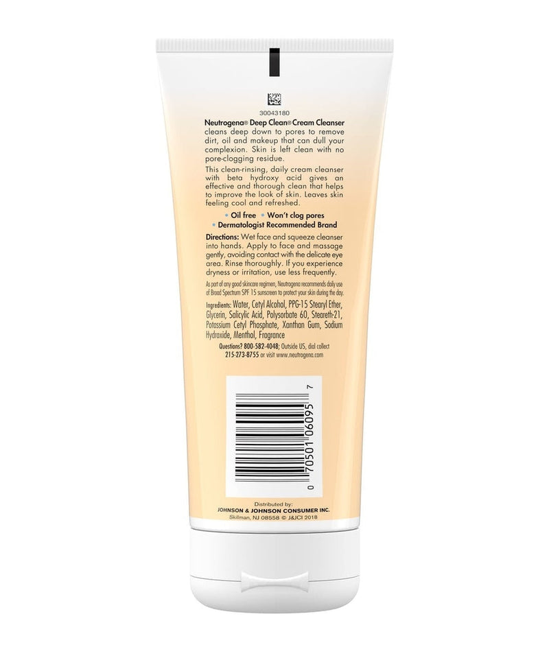 Creme de Limpeza Deep Clean® Cream Cleanser Neutrogena 200g