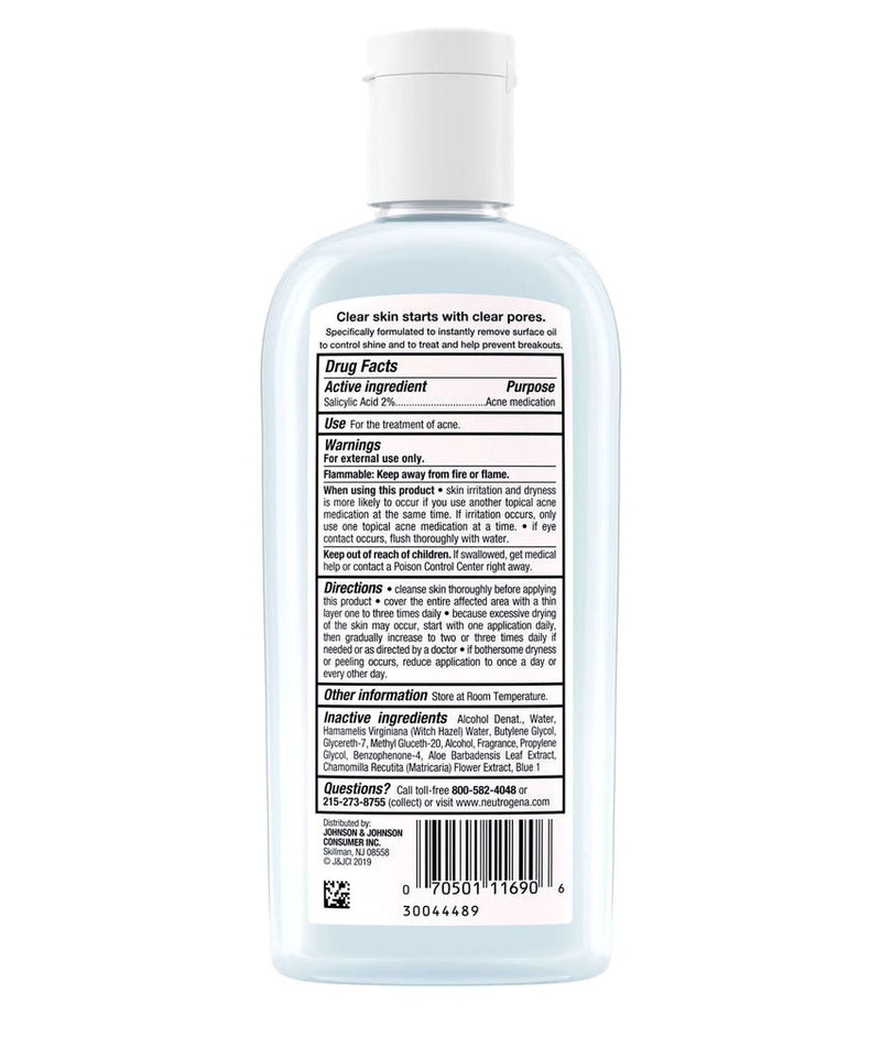 Tônico Adstringente Clear Pore Oil-Eliminating Astringent Neutrogena 236ml
