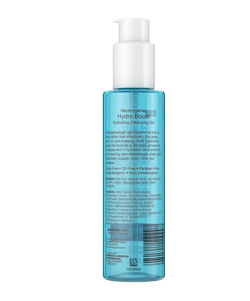 Demaquilante Neutrogena® Hydro Boost Cleansing Gel & Oil-Free Makeup Remover with Hyaluronic Acid