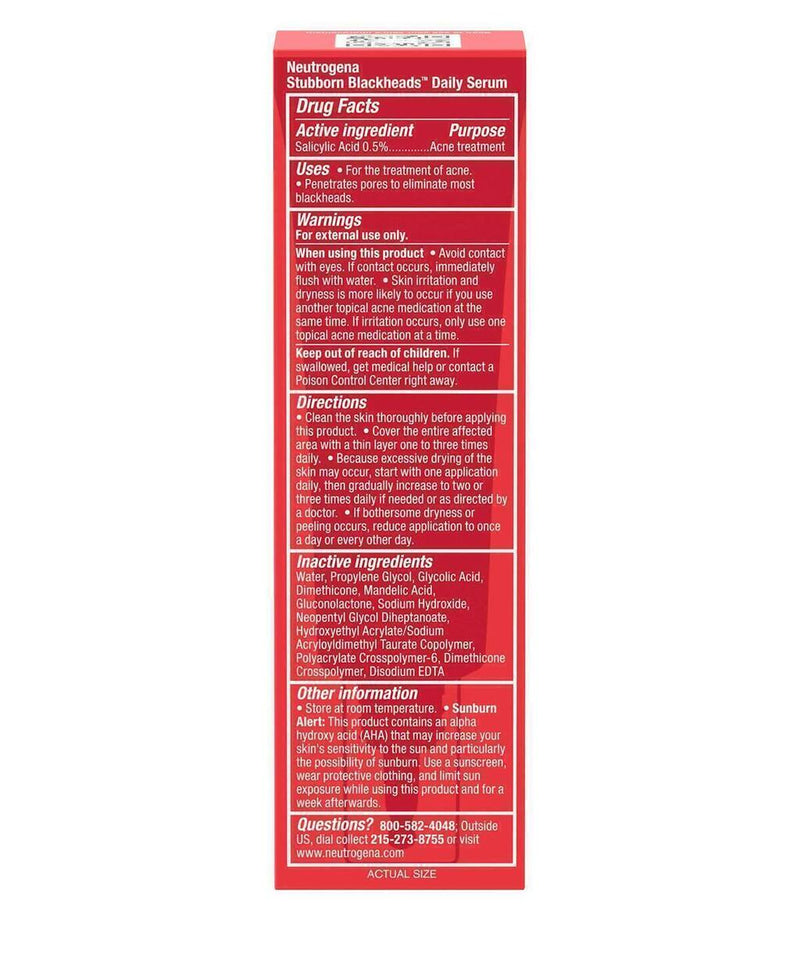 Sérum Facial Contra Acne e Cravos Stubborn Blackheads Daily Neutrogena 30ml