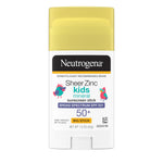 Neutrogena® Sheer Zinc Kids Mineral Sunscreen Stick Broad Spectrum SPF 50+, 1.5 Oz - US 6026