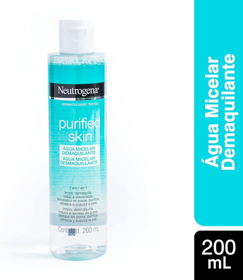Neutrogena Água Micelar Demaquilante Purified Skin, 200ml