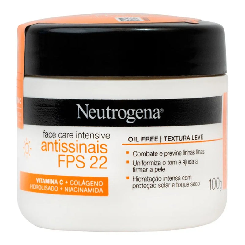 Creme Facial Neutrogena Antissinais Face Care Intensive Oil Free FPS22 100g