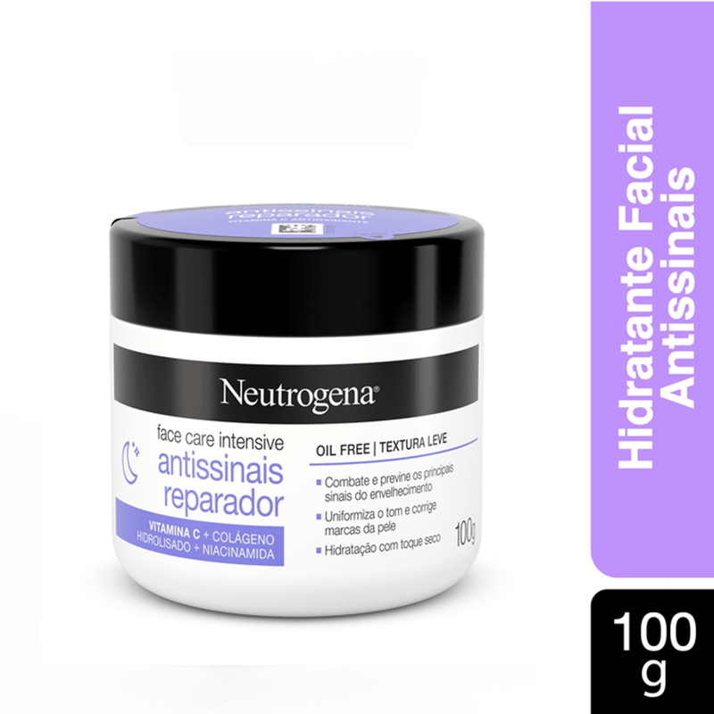 Creme Facial Antissinais Face Care Intensive Reparador Oil Free 100g