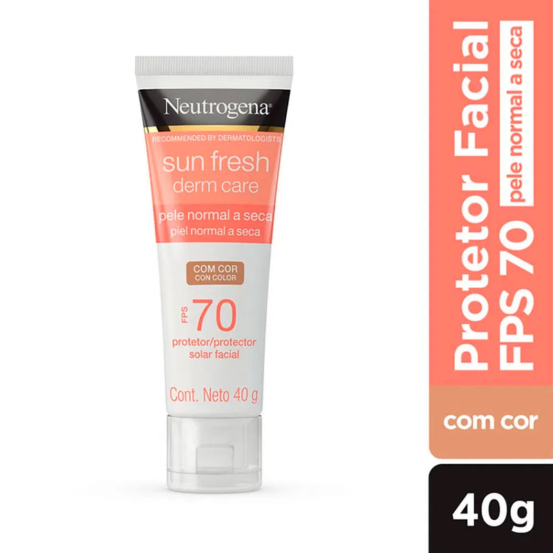 Protetor Solar Facial Neutrogena Sun Fresh Derm Care 70 FPS 40g