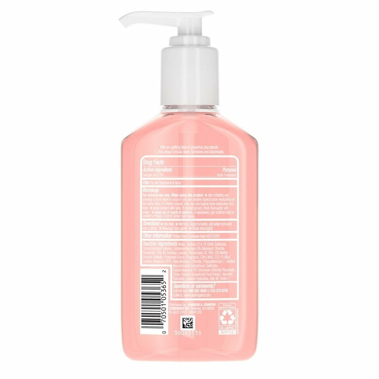 Espuma de Limpeza Facial sem óleo Neutrogena Oil-Free Pink Grapefruit Acne Facial Cleanser, 6 fl. oz 177ml