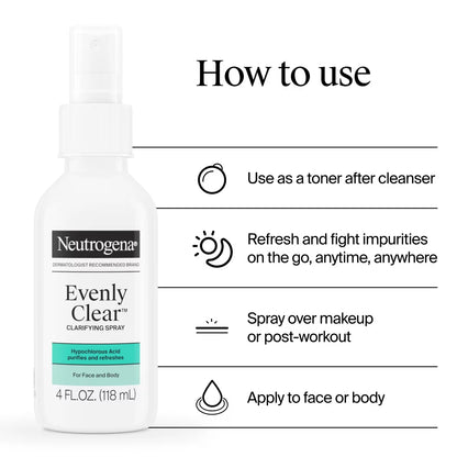 Neutrogena® Evenly Clear Clarifying Spray, 4.0 FL oz - US 2597