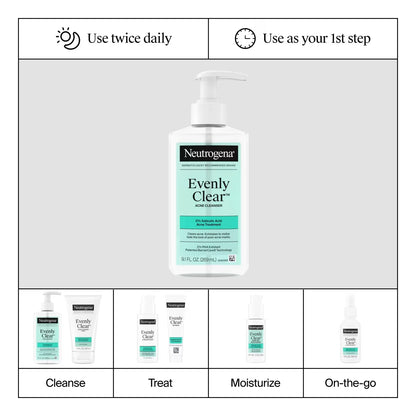 Neutrogena® Evenly Clear™ Acne Cleanser, 9.1 Oz - US 4397