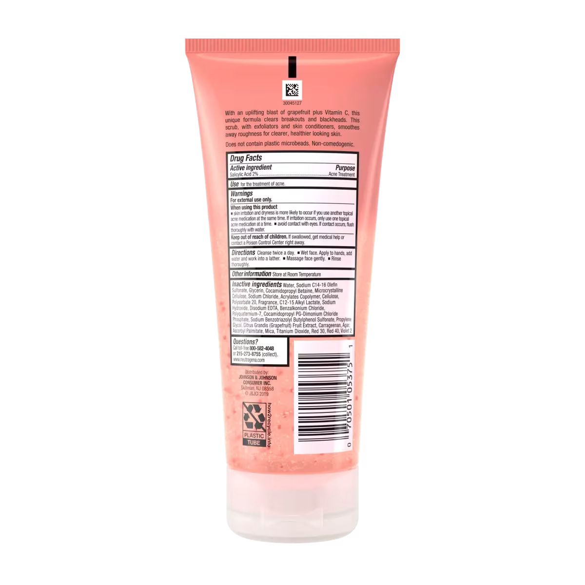Neutrogena® Oil-Free Acne Wash Pink Grapefruit Acne Wash Foaming Scrub, 6.7 Fl. Oz - US 1184