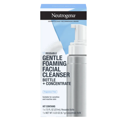 Neutrogena® Reusable Gentle Foaming Facial Cleanser Starter Kit, 1 Reusable Pump Bottle & 1 Refill Pack, 7.5 Fl. Oz - US 3986
