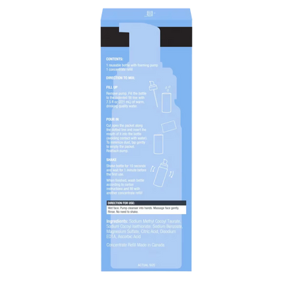 Neutrogena® Reusable Gentle Foaming Facial Cleanser Starter Kit, 1 Reusable Pump Bottle & 1 Refill Pack, 7.5 Fl. Oz - US 3986