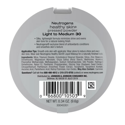 Neutrogena® Healthy Skin Pressed Powder, Light to Medium 30, .34 Oz - US 6299