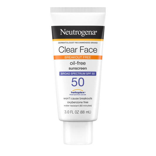Neutrogena® Clear Face Liquid Lotion Sunscreen Broad Spectrum SPF 50, 3 Fl. Oz - US 1482