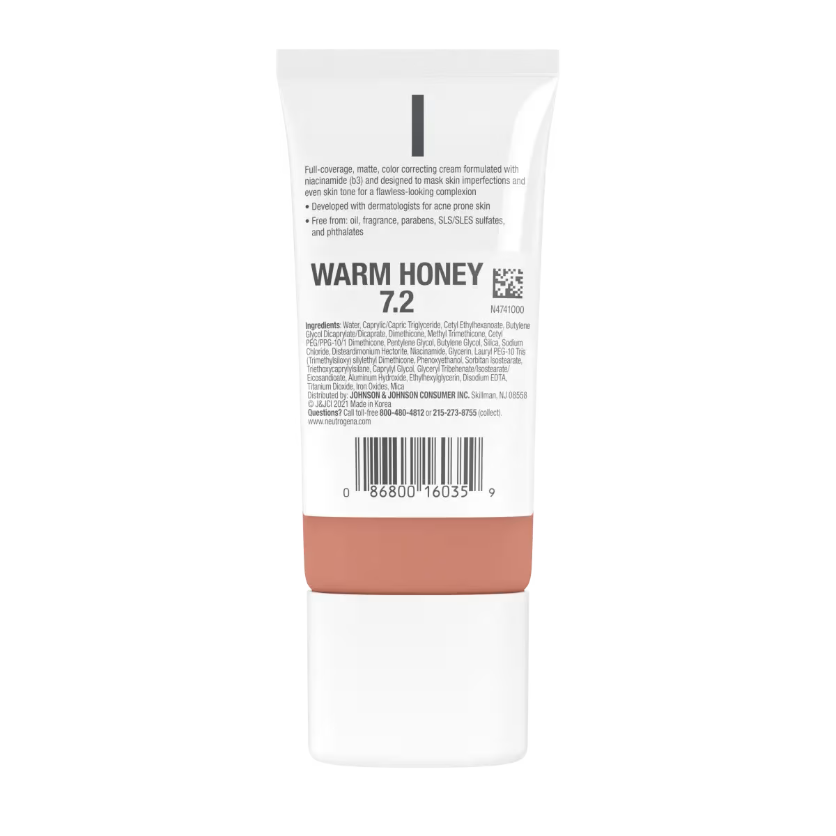 Neutrogena® Clear Coverage Flawless Matte CC Cream, Warm Honey 7.2, 1 Oz - US 3766