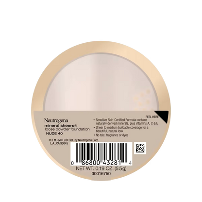 Neutrogena Mineral Sheers Loose Powder Foundation, Nude 40, .19 Oz - US 0608
