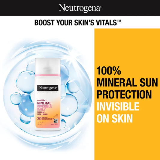 Neutrogena® Purescreen+ Invisible Daily Defense Mineral Face Liquid With SPF 30 - US 4319