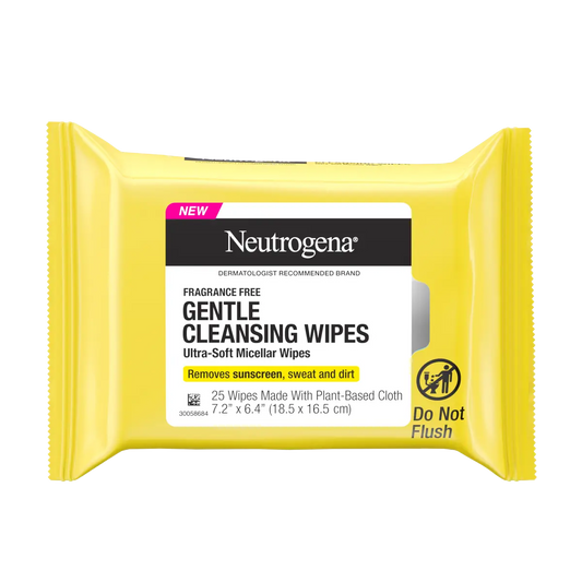 Neutrogena Gentle Cleansing Wipes, Ultra-Soft Micellar Wipes, Fragrance Free, 25 Count - US 1711