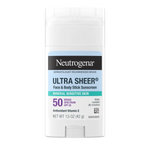 Neutrogena® Ultra Sheer Mineral Face & Body Stick SPF 50. 1.5 Oz - US 9094