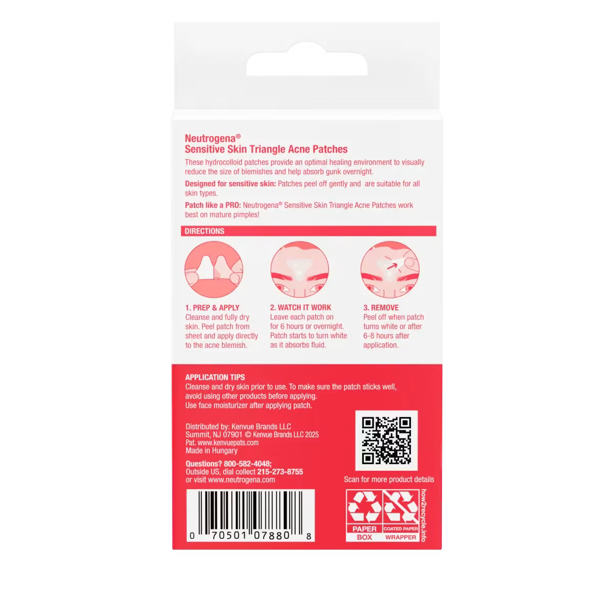 Neutrogena® Sensitive Skin Triangle Acne Patches, 10 Count - US 7360