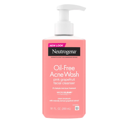 Neutrogena® Oil-Free Acne Wash Pink Grapefruit Facial Cleanser, 9.1 Fl. Oz - US 0641
