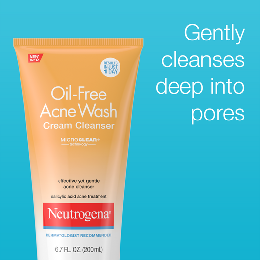 Neutrogena® Oil-Free Acne Wash Cream Cleanser, 6.7 Oz - US 3832