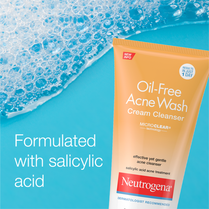 Neutrogena® Oil-Free Acne Wash Cream Cleanser, 6.7 Oz - US 3832