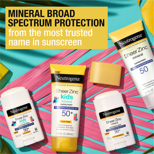 Neutrogena® Sheer Zinc Dry-Touch Sunscreen Broad Spectrum SPF 50, 3 Fl. Oz - US 6007