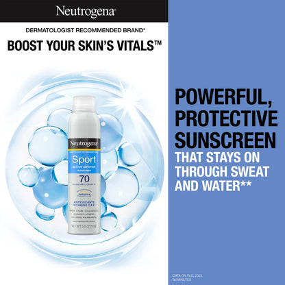 Neutrogena® Sport Active Defense with Broad Spectrum SPF 70 Sunscreen Spray, 5.0 Oz - US 1542