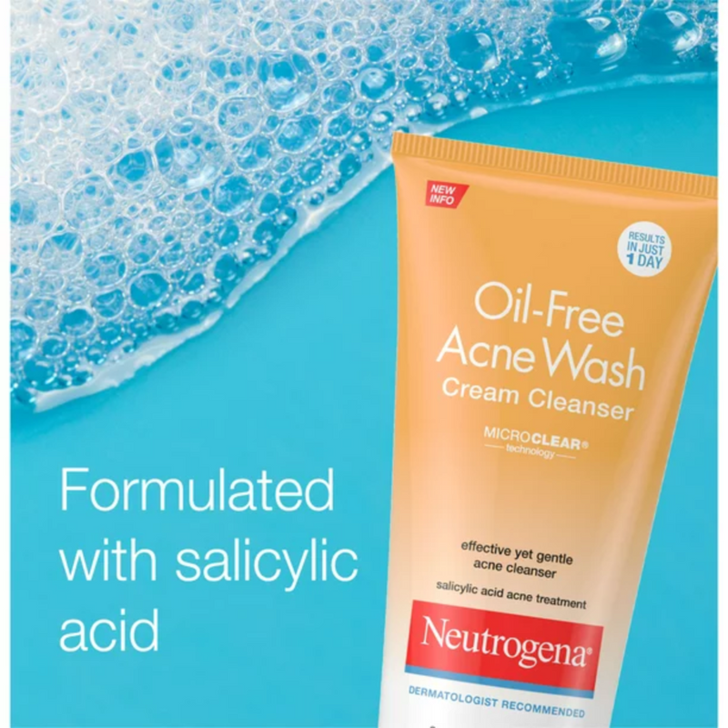Cleanser Oil-Free Acne Wash Cream Cleanser Neutrogena 200ml